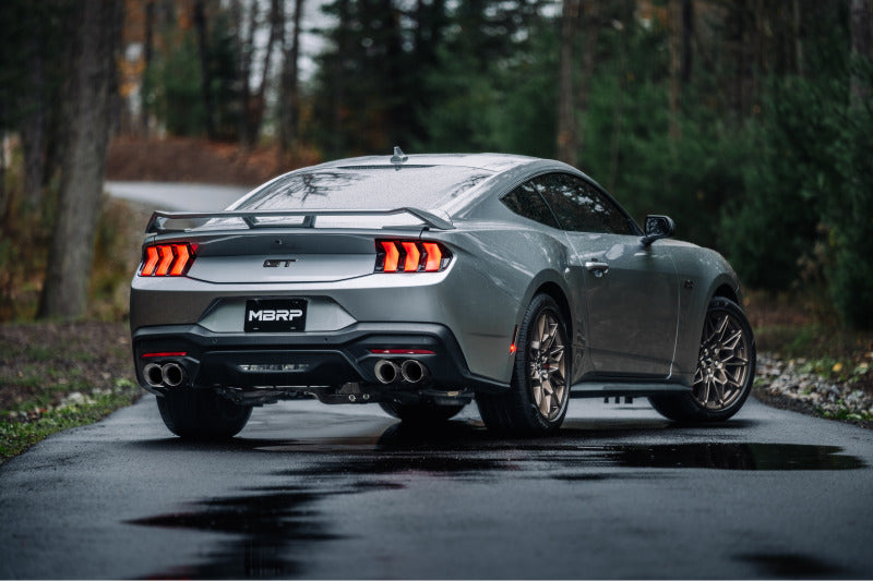 MBRP 2024+ Ford Mustang 5.0L T304 SS 3in Cat-Back Exhaust w/ Quad Carbon Fiber Tips (Valve Delete)-SR1 Performance