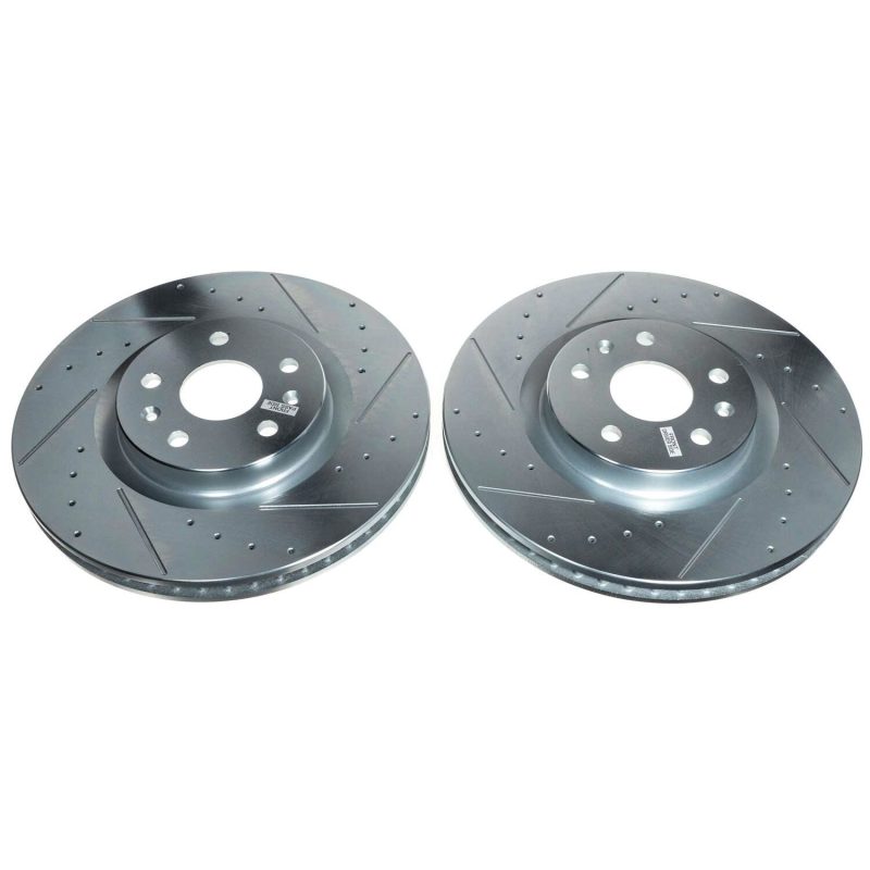 Power Stop 20-21 Chevrolet Corvette Front Evolution Drilled & Slotted Rotor - Pair-SR1 Performance