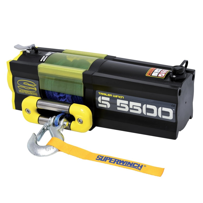 Superwinch 5500 LBS 12V DC 1/4in x 60ft Synthetic Rope S5500 Winch-SR1 Performance