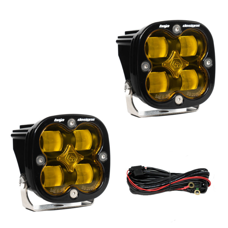 Baja Designs Squadron SAE LED Auxiliary Light Pod Pair - Amber-SR1 Performance