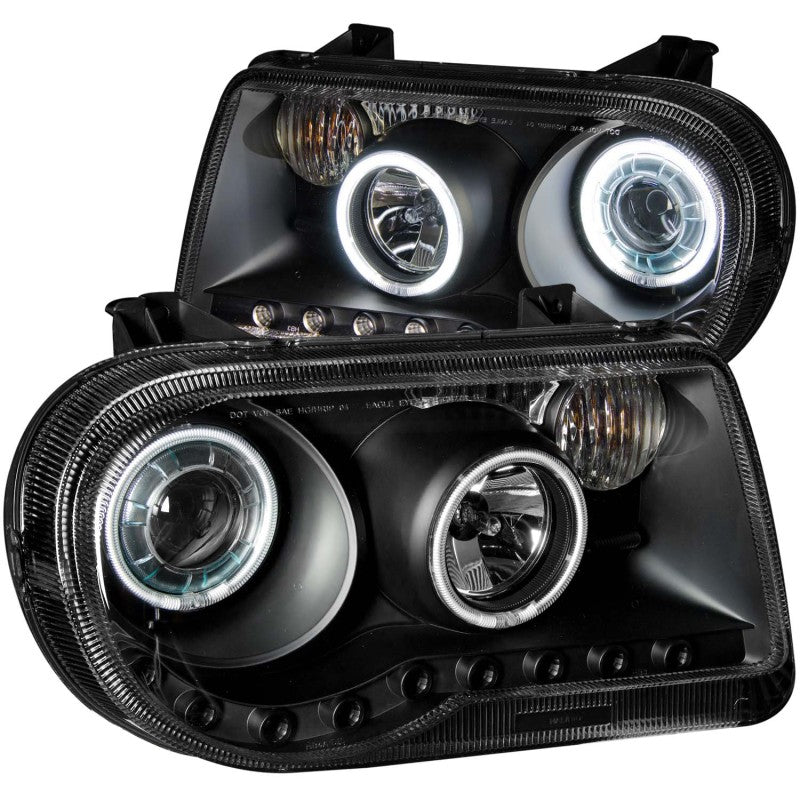 ANZO 2005-2010 Chrysler 300C Projector Headlights w/ Halo Black (CCFL) G2-SR1 Performance