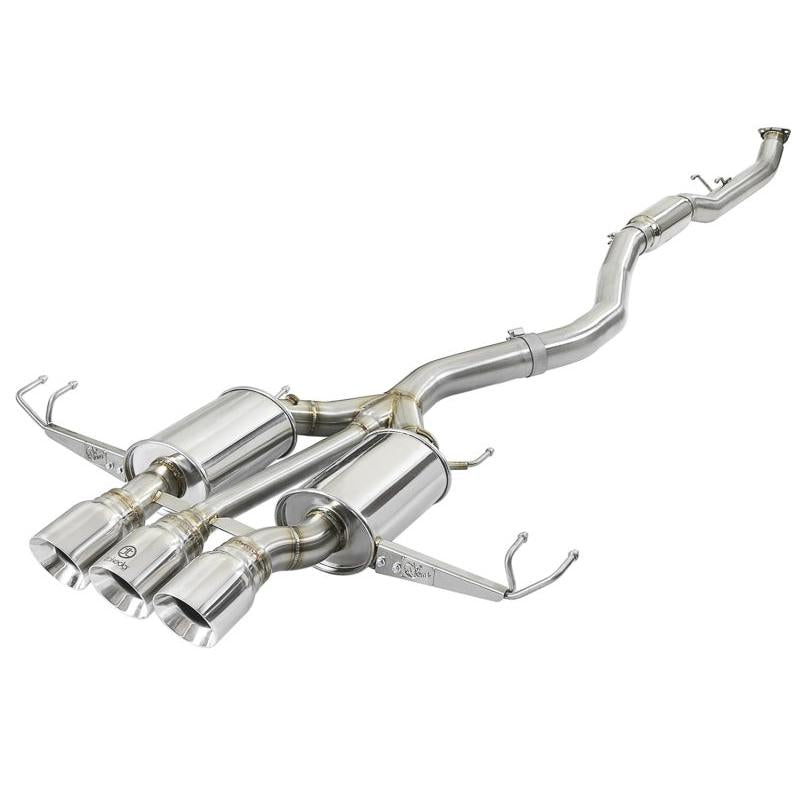 aFe Takeda 3in 304 SS Cat-Back Exhaust w/ Tri-Polished Tips 17-18 Honda Civic Type R L4 2.0L (t)-SR1 Performance