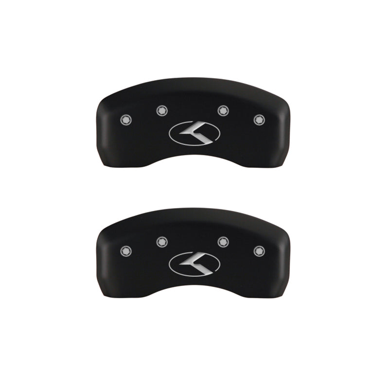 MGP 4 Caliper Covers Engraved Front & Rear Circle K/Kia Red finish silver-SR1 Performance