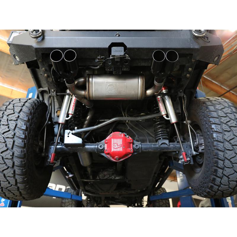 aFe Vulcan Series 2.5in 304SS Cat-Back Exhaust 07-18 Jeep Wrangler (JK) V6-3.6/3.8L w/ Black Tips-SR1 Performance