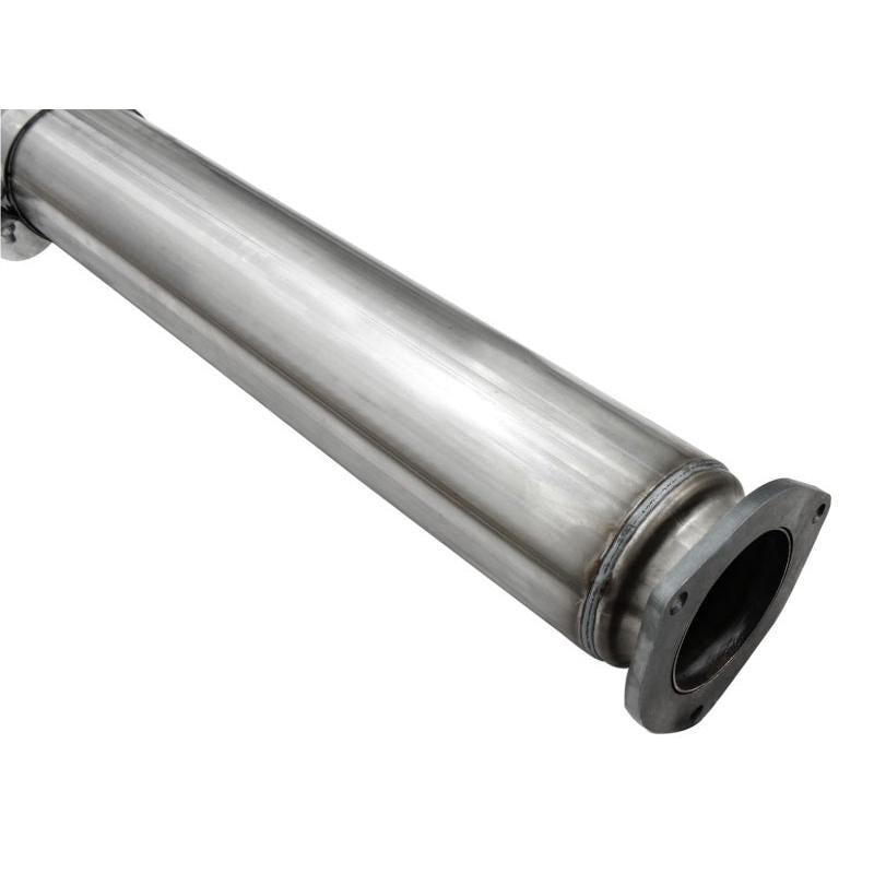 aFe MACHForce XP Exhaust 5in DPF-Back Stainless Steel Exhaust 2015 Ford Turbo Diesel V8 6.7L No Tip-SR1 Performance