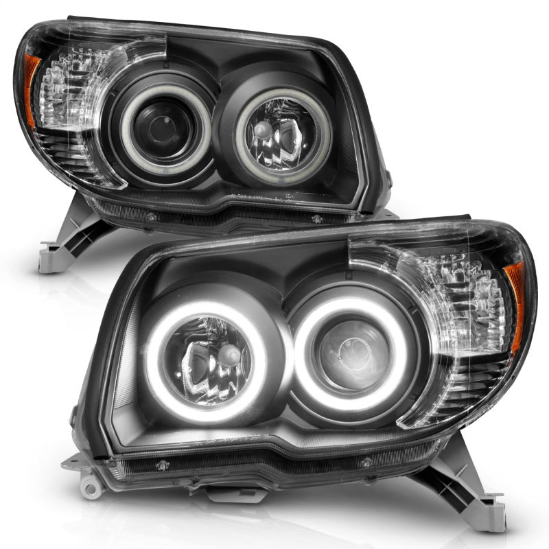 ANZO 2006-2009 Toyota 4Runner Projector Headlights w/ Halo Black-SR1 Performance