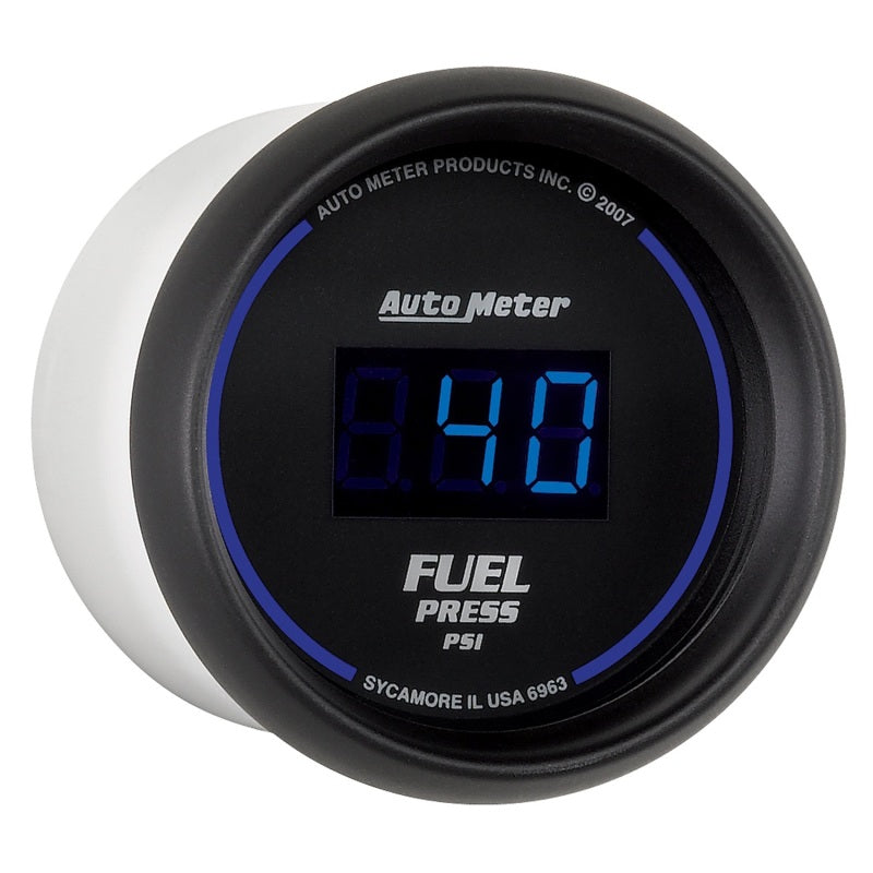 Autometer 52.4mm 1-100 PSI Black Digital Fuel Pressure Gauge-SR1 Performance