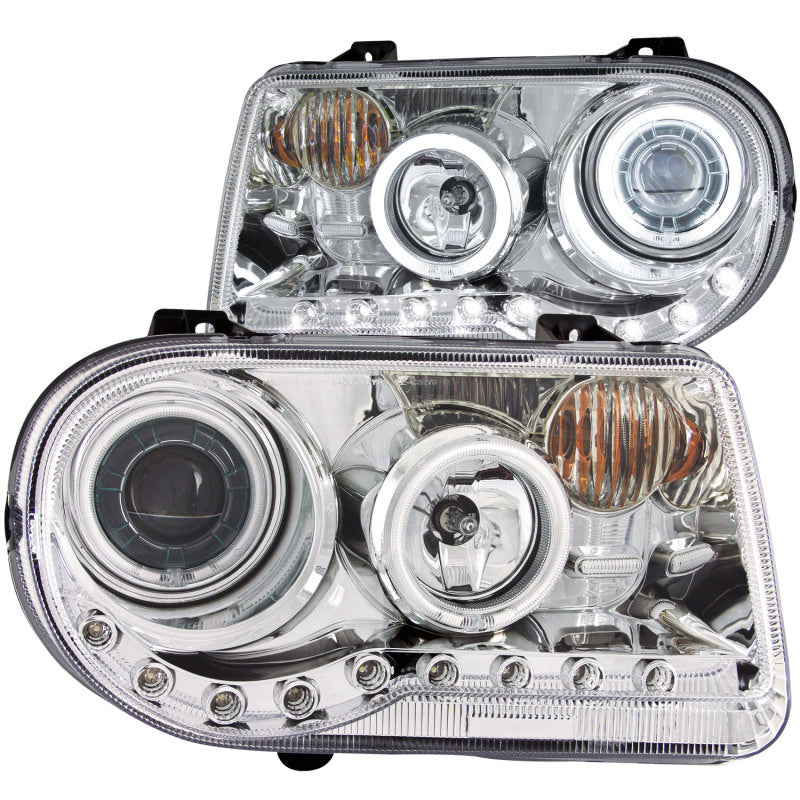 ANZO 2005-2010 Chrysler 300C Projector Headlights w/ Halo Chrome (CCFL) G2-SR1 Performance