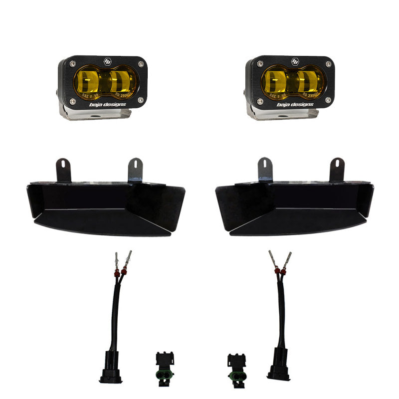Baja Designs 19-22 Dodge RAM 2500/3500 S2 SAE Fog Pocket Light Kit - Amber-SR1 Performance