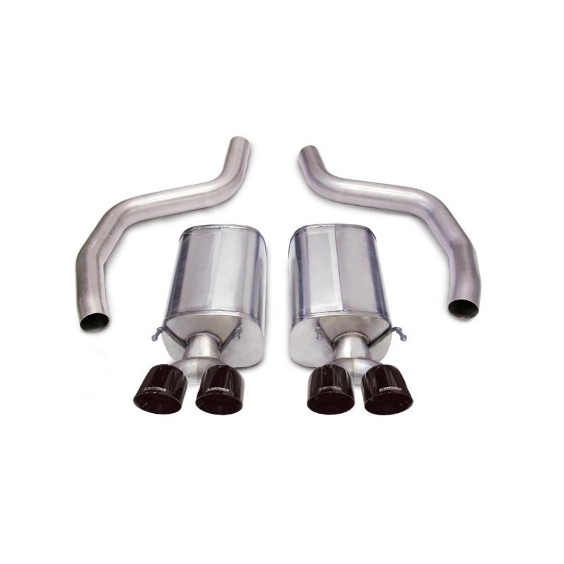 Corsa 2006-2013 Chevrolet Corvette C6 Z06 7.0L V8 Black Sport Axle-Back Exhaust-SR1 Performance