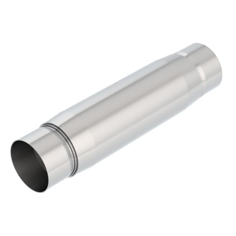 Borla CrateMuffler Resonator Option 3in Center/Center 3.5in Round x 10in - Null Sound Center/Center-SR1 Performance