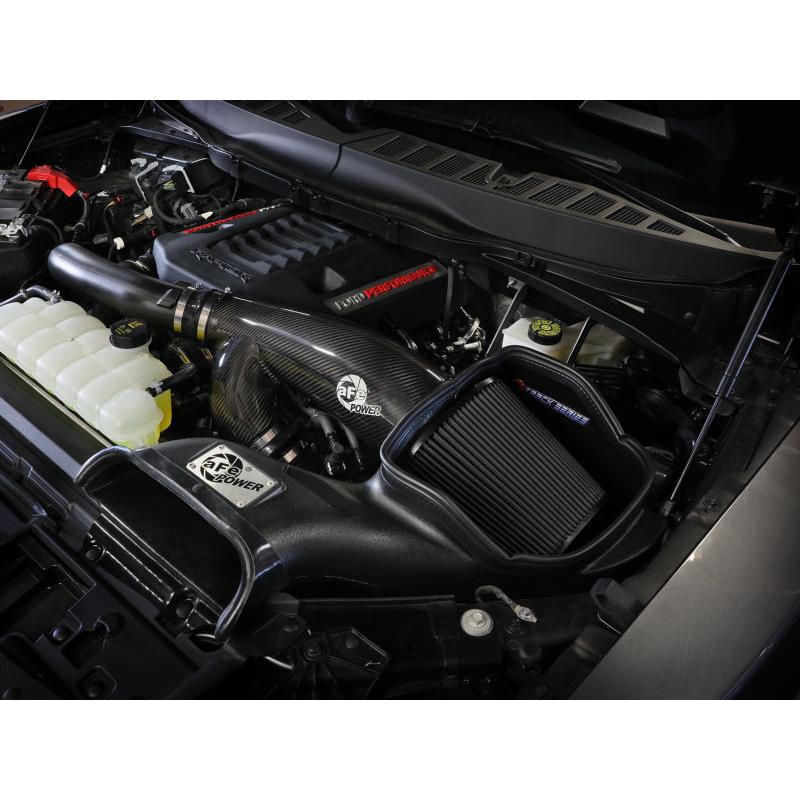 aFe 21-24 Ford F150 Raptor Track Series Carbon Fiber Cold Air Intake System w/ Black Pro 5R Filter