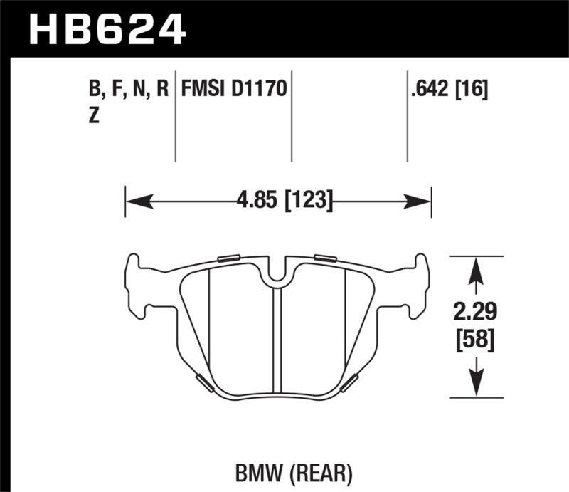 Hawk 2006-2006 BMW 330i HPS 5.0 Rear Brake Pads-SR1 Performance