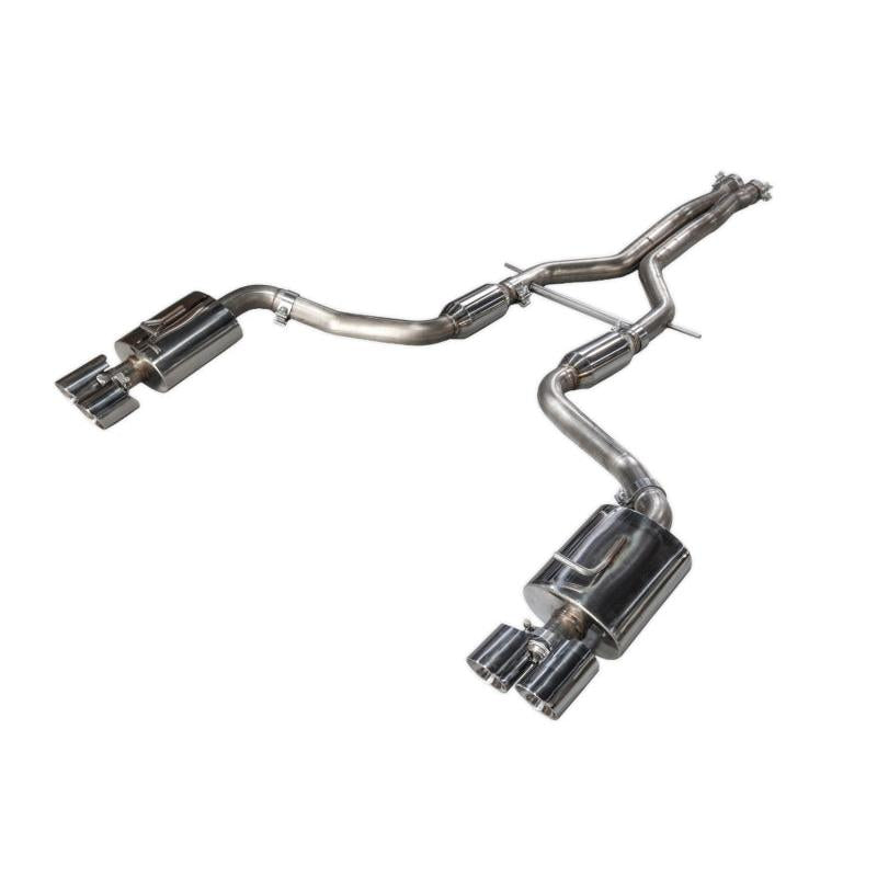 AWE Tuning Panamera Turbo Performance Exhaust System Touring Edition Polished Silver Tips-SR1 Performance