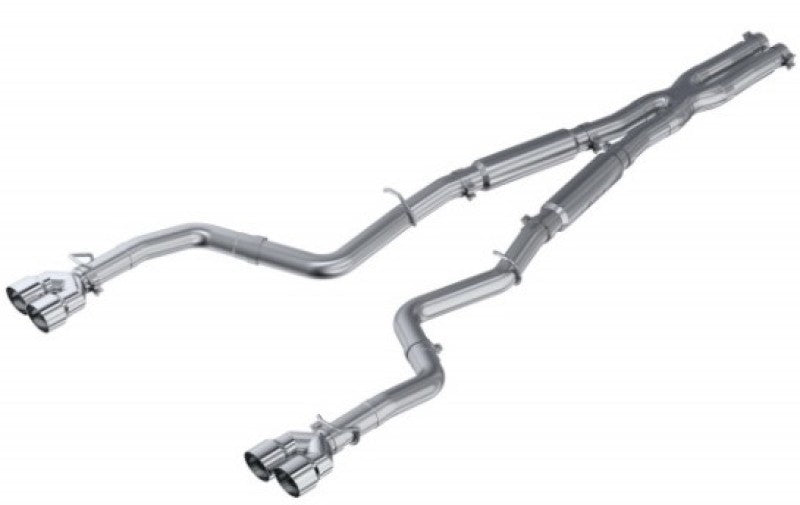 MBRP 15-16 Dodge Challenger RT 5.7L Aluminized Steel 3in Dual Rear Cat-back Quad Tips - Street-SR1 Performance