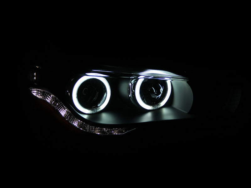 ANZO 2008-2015 Mitsubishi Lancer Projector Headlights w/ Halo Black (CCFL)-SR1 Performance