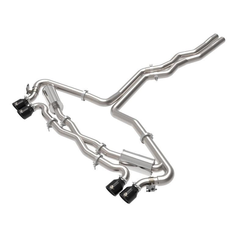 aFe 20-22 Audi RS6 Avant V8 4L (tt) MACH Force-Xp 3in to 2.5in 304 SS Cat-Back Exhaust w/ Black Tip-SR1 Performance