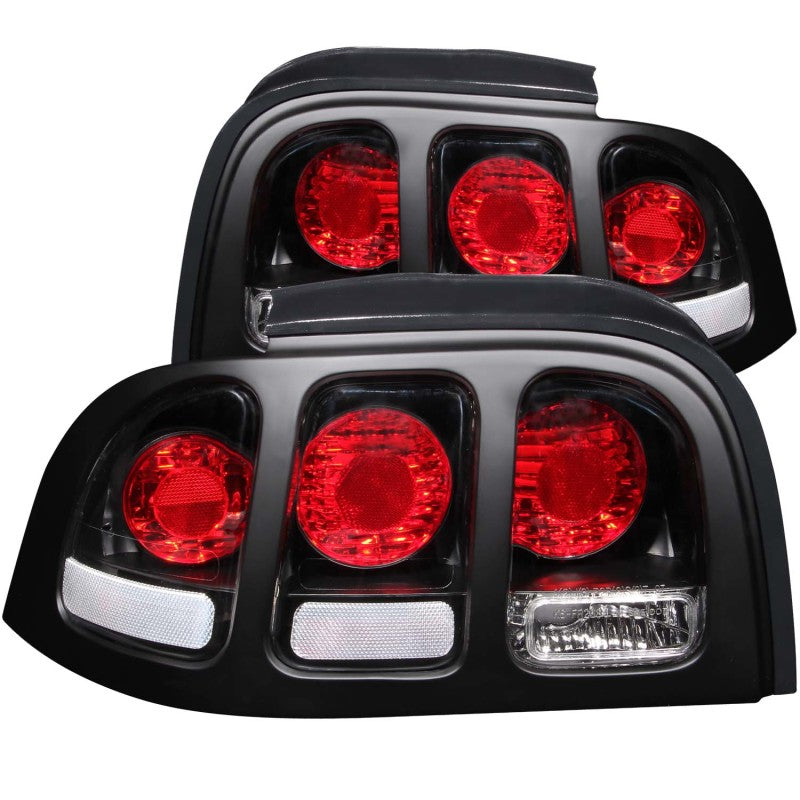 ANZO 1994-1998 Ford Mustang Taillights Black-SR1 Performance