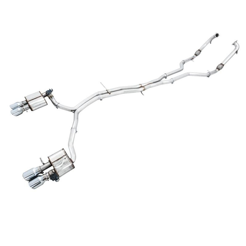 AWE Tuning Audi B9 S4 SwitchPath Exhaust - Non-Resonated (Silver 102mm Tips)-SR1 Performance