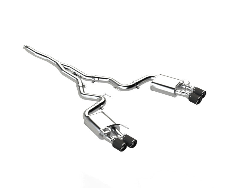 MBRP 18-22 Ford Mustang 2.3L Ecoboost 3in Cat-Back Exhaust w/ Quad Carbon Fiber SS Tips - T304-SR1 Performance