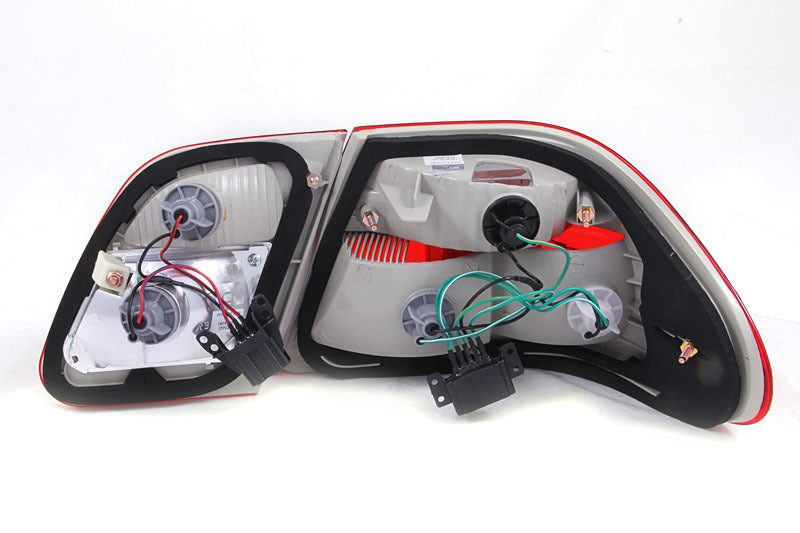 ANZO 1996-2002 Mercedes Benz E Class W210 Taillights Red/Smoke G2-SR1 Performance