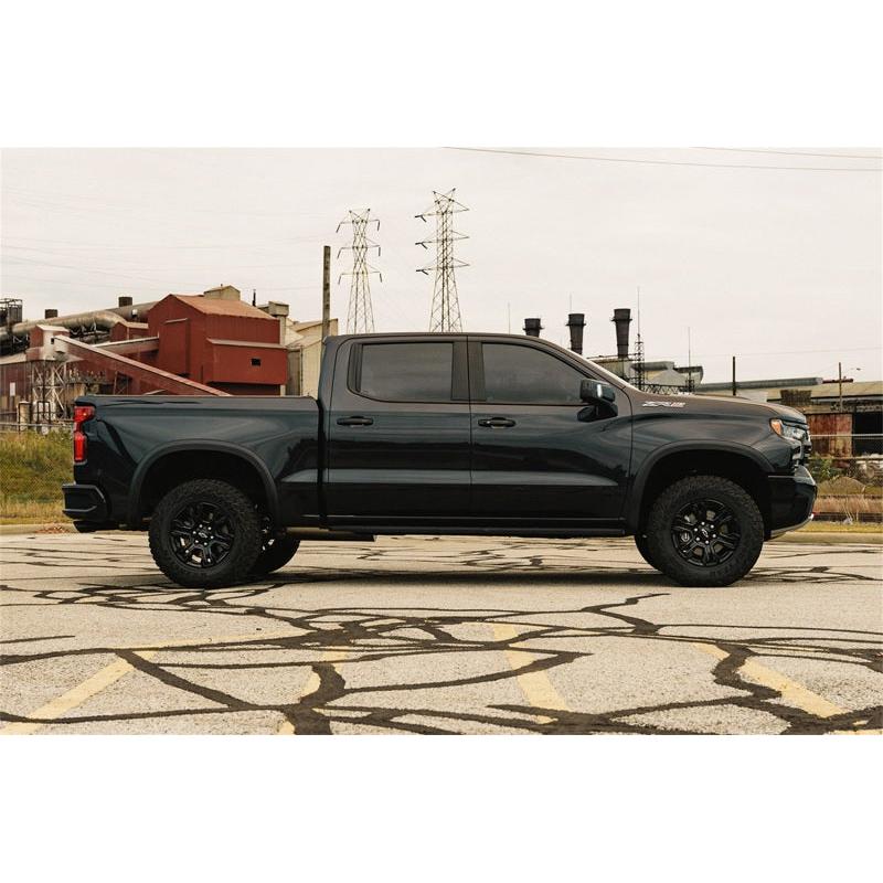 Corsa 2022-2024 Chevrolet Silverado 1500 Cat-Back Dual Rear Exit with Twin 4in Black Tips-SR1 Performance