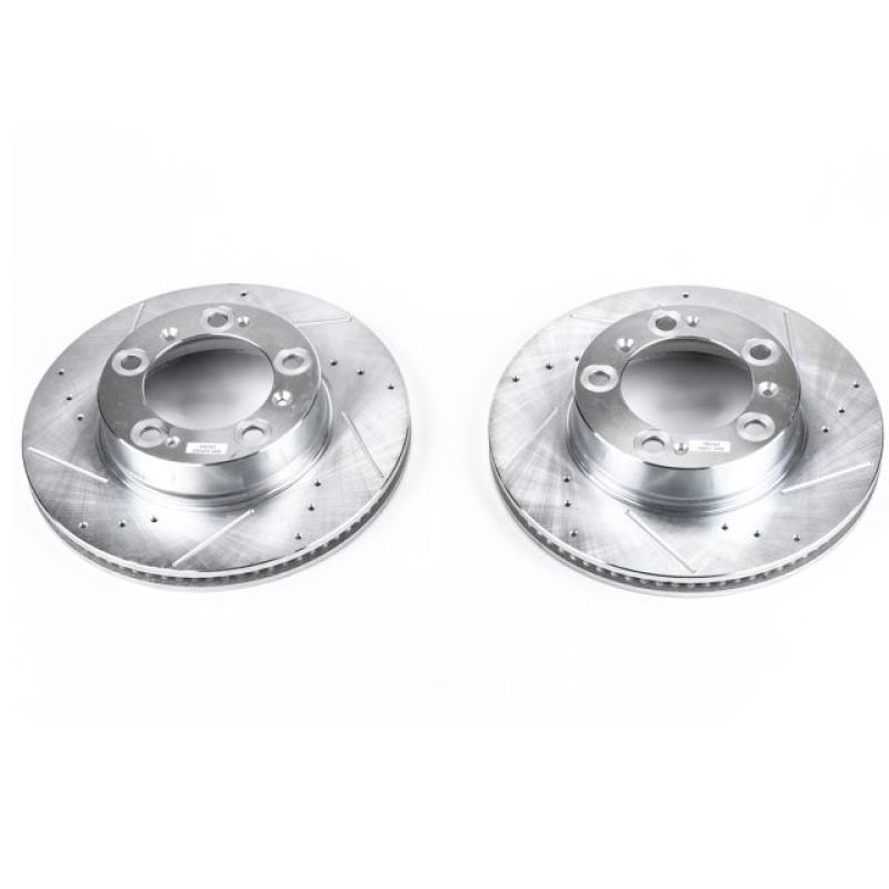 Power Stop 97-04 Porsche Boxster Front Evolution Drilled & Slotted Rotors - Pair-SR1 Performance