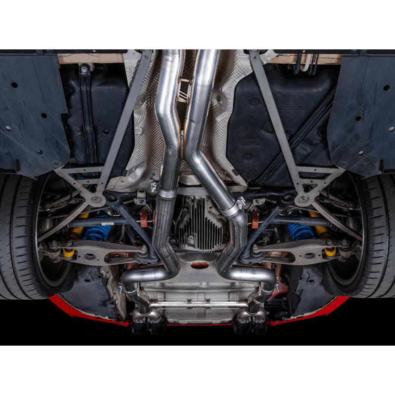 AWE Tuning BMW F8X M3/M4 Track Edition Catback Exhaust - Diamond Black Tips-SR1 Performance