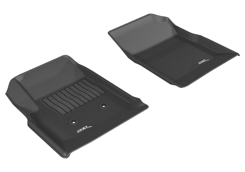 3D MAXpider 2015-2020 Chevrolet/GMC Colorado/Canyon Crew Cab Kagu 1st Row Floormat - Black-SR1 Performance