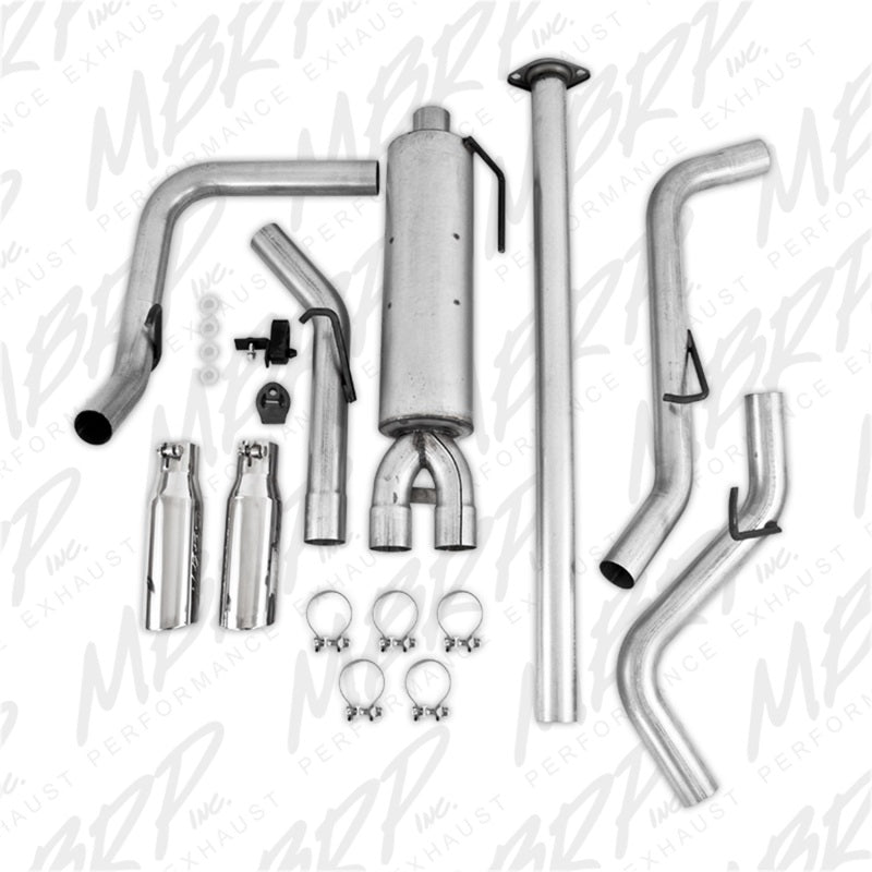 MBRP 05-13 Toyota Tacoma 4.0L EC/CC AL Dual Split Side Cat Back Exhaust-SR1 Performance