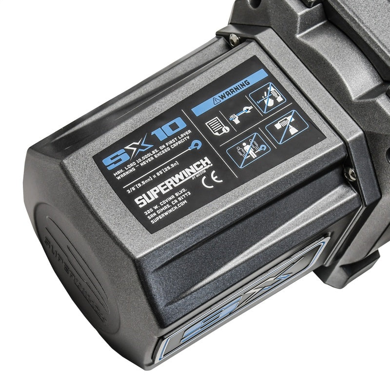 Superwinch 10000 LBS 12V DC 3/8in x 85ft Wire Rope SX 10000 Winch-SR1 Performance