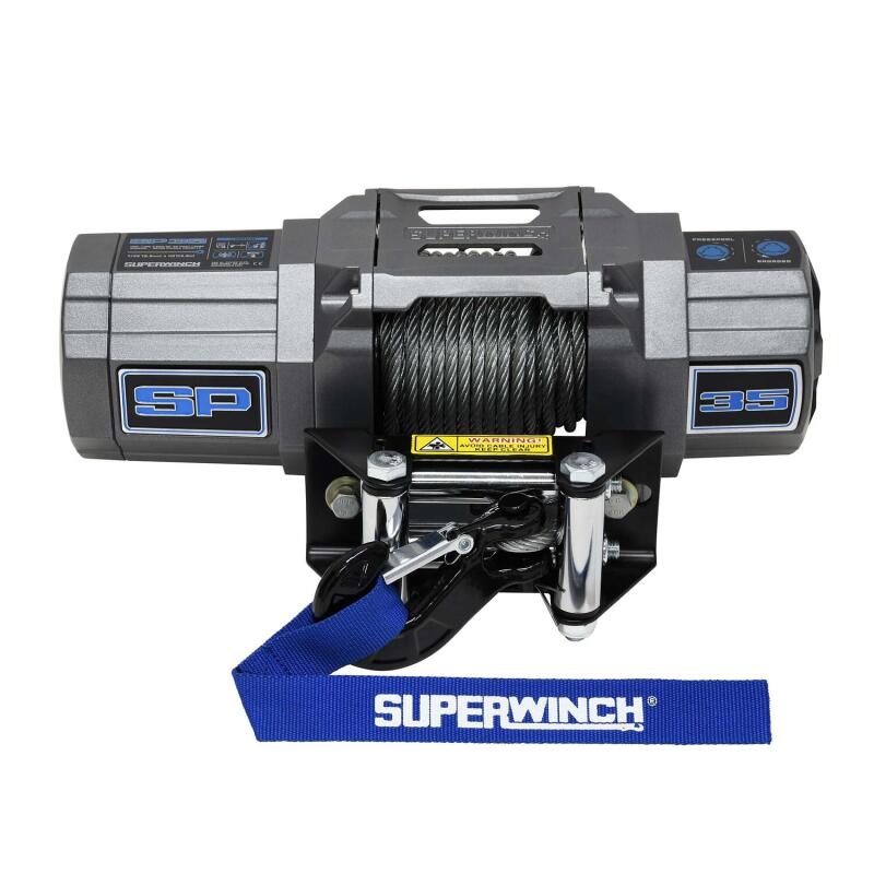 Superwinch 3500 LBS 12V DC 7/32in x 40ft Steel Rope Roller Fairlead SP 35 Winch-SR1 Performance