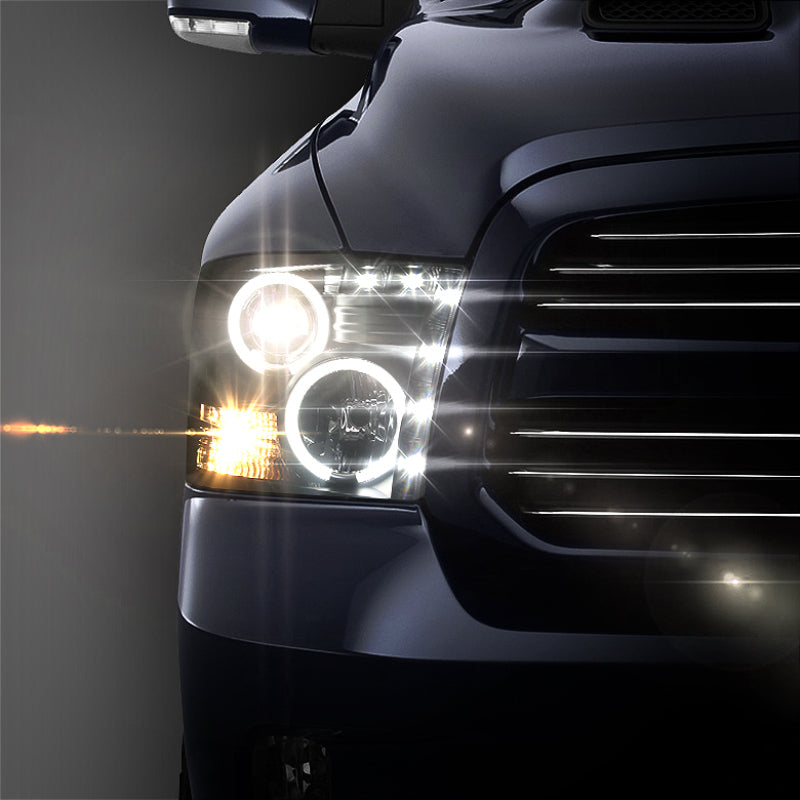 Spyder Dodge Ram 1500 09-14 Projector Headlights Halogen- CCFL Halo LED - Blk PRO-YD-DR09-CCFL-BK-SR1 Performance