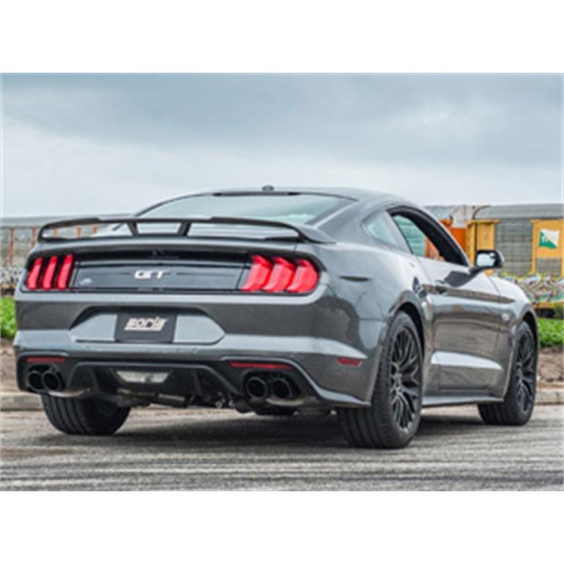 Borla 2018 Ford Mustang GT (A/T / M/T) 3in ATAK Catback Exhaust w/o Valves w/ Black Chrome Tips-SR1 Performance