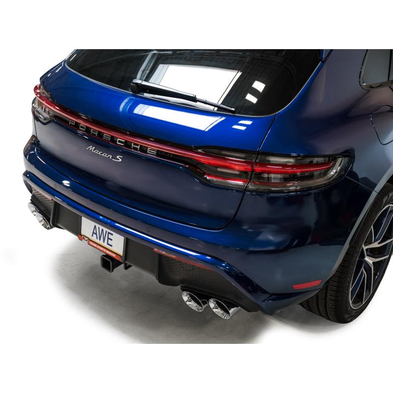 AWE Tuning 2022+ Porsche Macan 2.9TT Touring Edition Catback Exhaust w/ Chrome Silver Tips-SR1 Performance