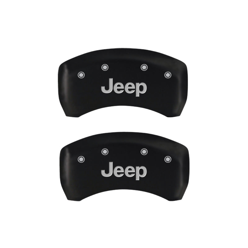 MGP 4 Caliper Covers Engraved Front & Rear JEEP Red finish silver-SR1 Performance