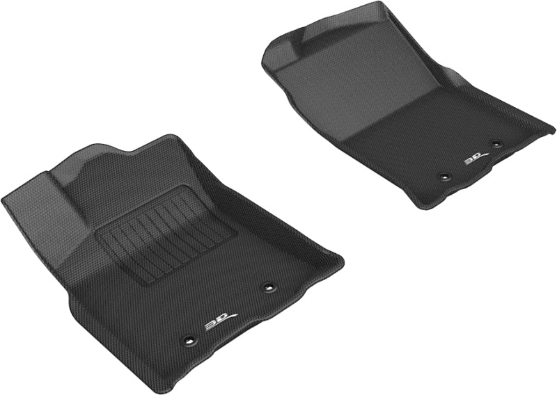 3D MAXpider 2018-2020 Toyota Tacoma Access/Double Cab Kagu 1st Row Floormat - Black-SR1 Performance