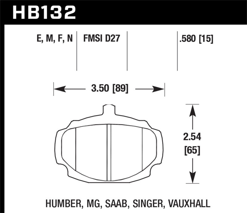 Hawk HP+ Street Brake Pads-SR1 Performance
