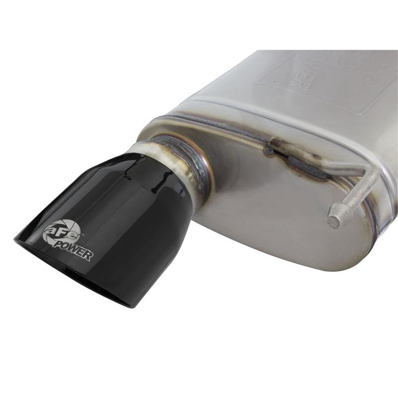 aFe MACHForce XP Exhausts Cat-Back SS-304 EXH w/ Black Tips 15-16 Ford Mustang EcoBoost 2.3L (t)-SR1 Performance