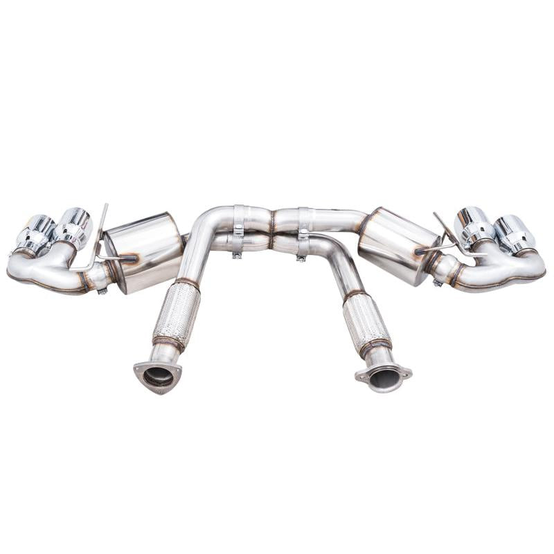 AWE Tuning 2020 Chevrolet Corvette (C8) Touring Edition Exhaust - Quad Chrome Silver Tips-SR1 Performance