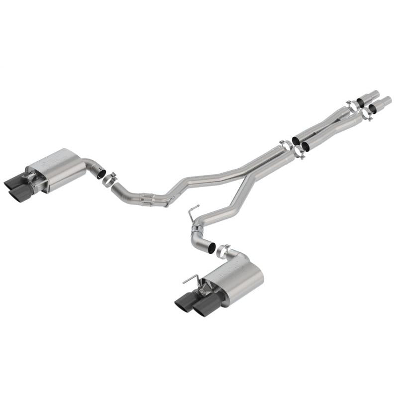 Borla 2018 Ford Mustang GT 5.0L AT/MT 3in ATAK Catback Exhaust Black Chrome Tips w/ Valves-SR1 Performance
