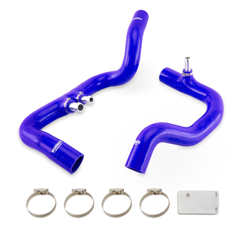 Mishimoto 2018+ Jeep Wrangler JL / Gladiator JT 3.6L AT Blue Silicone Radiator Coolant Hose Kit-SR1 Performance
