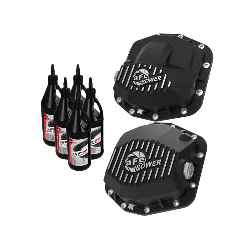 aFe Pro Series Front and Rear Diff Cover Kit w/ Oil 2018+ Jeep Wrangler (JL) V6 3.6L (Dana M220)-SR1 Performance