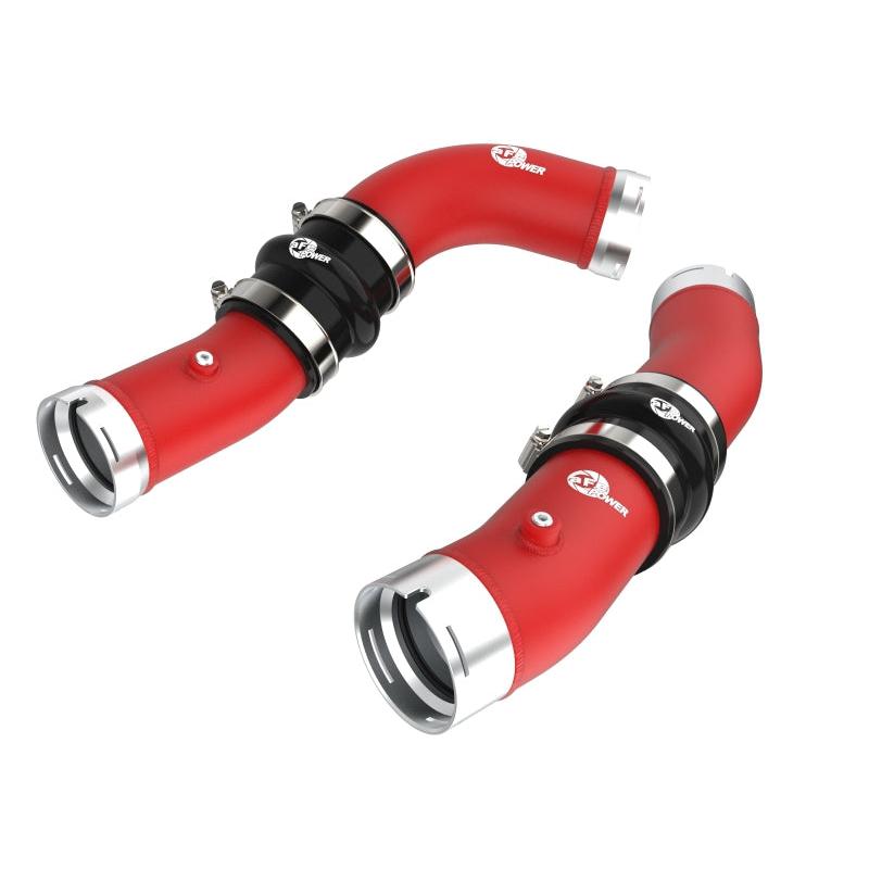 aFe 2024+ Toyota Tacoma BladeRunner 2.5in & 3in Aluminum Hot & Cold Charge Pipe Kit - Red-SR1 Performance