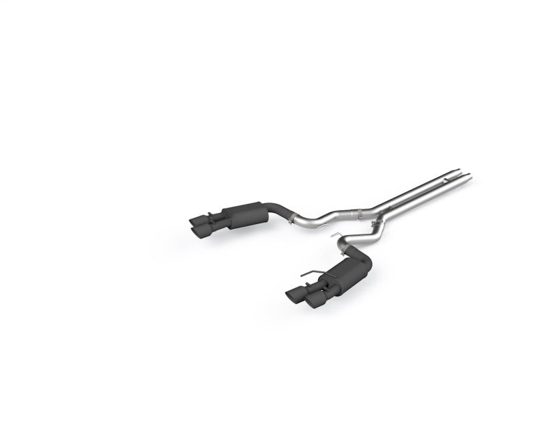 MBRP 18-19 Ford Mustang GT 5.0 3in Dual Split Rear Cat Back w/ Quad 4in Dual Wall Tips- Black Coated-SR1 Performance