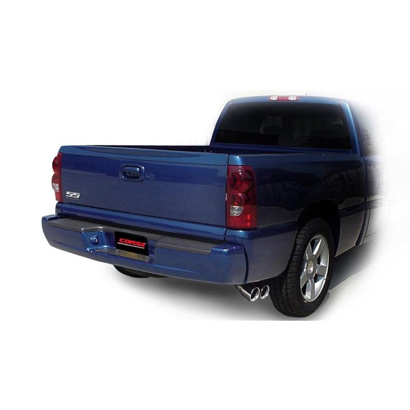 Corsa 2003-2007 Chevrolet Silverado Short Bed SS 6.0L V8 Polished Sport Cat-Back Exhaust-SR1 Performance