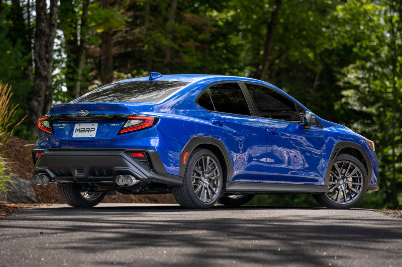 MBRP 2022+ Subaru WRX 3in Cat-Back Dual Split Rear Quad Carbon Fiber Tips Street Profile Exhaust-SR1 Performance