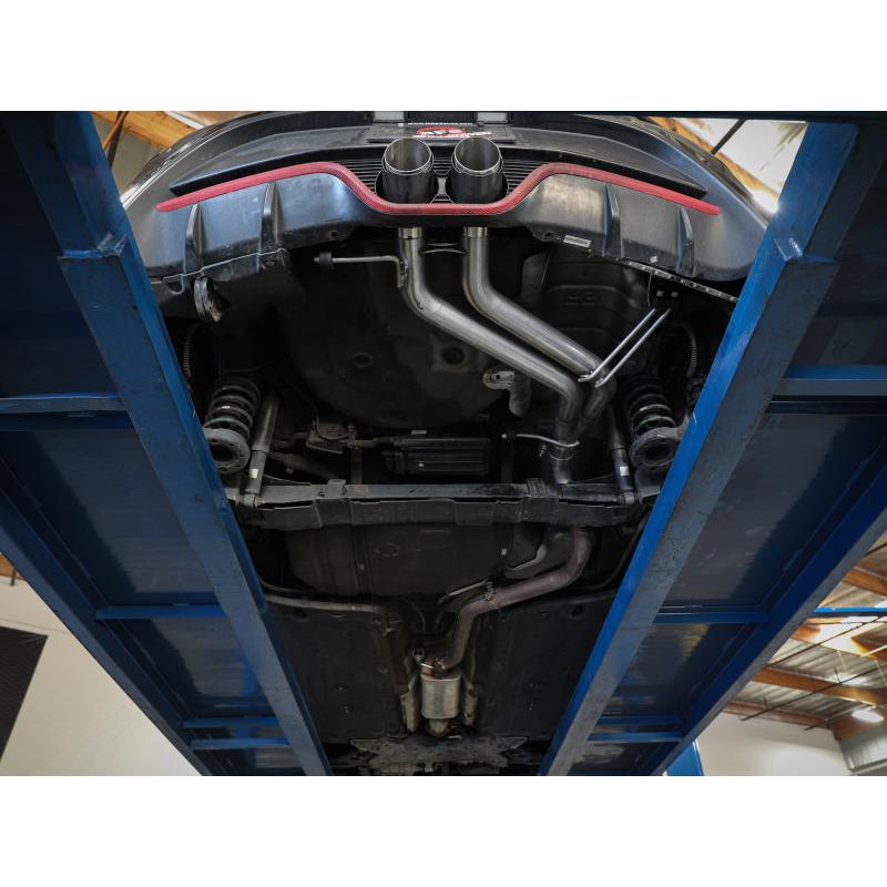 aFe Takeda 13-17 Hyundai Veloster L4-1.6L 2-1/2in 304 SS Axle-Back Exhaust w/ Carbon Fiber Tips-SR1 Performance