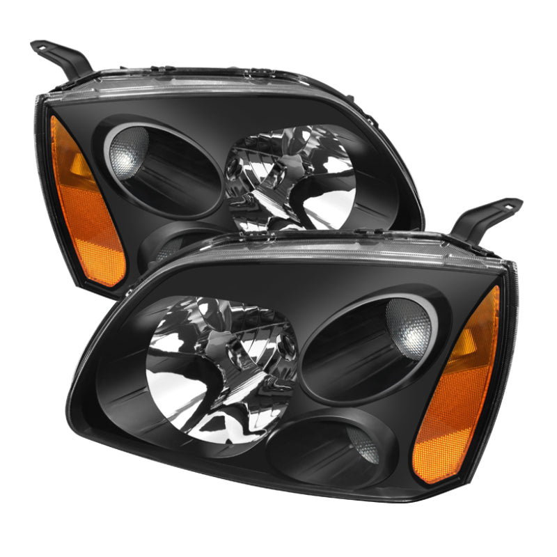 Xtune Mitsubishi Galant 04-08 Amber Crystal Headlights Black HD-JH-MG04-AM-BK-SR1 Performance