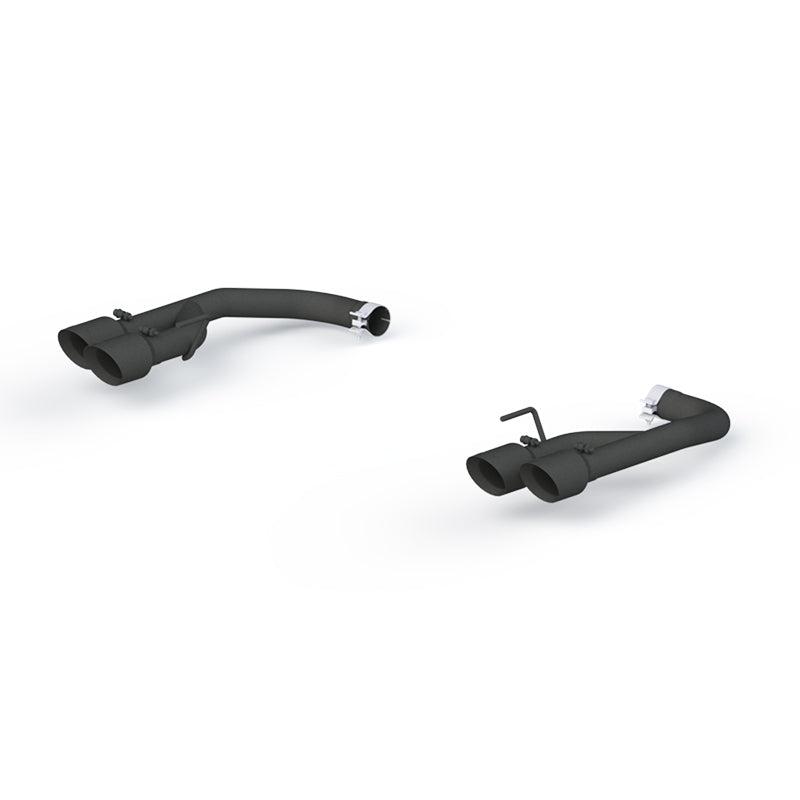 MBRP 18-20 Ford Mustang GT 2.5in Black Coated Non Active Dual Axle Back Exhaust - 4in Dual Wall Tips-SR1 Performance